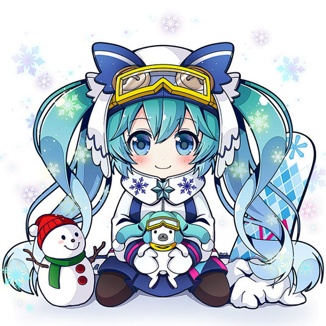 壁纸 初音未来 vocaloid 雪初音 q版id=54736569世界第一的公主殿下!