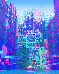 画彩虹的蜗牛采集到风格化场景