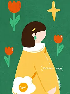 原创插画系列|装饰画|扁平风|遇见春天
