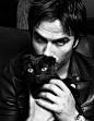  Ian Somerhalder Sports Dark Styles for Harper’s Bazaar China