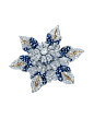 蒂芙尼Fleur de Mer “海洋之花”胸针
由钻石和蓝宝石镶嵌而成的 Fleur de Mer “海洋之花”胸针，完美彰显其设计者、著名珠宝大师让·史隆伯杰 (Jean Schlumberger) 的非凡艺术才华，并完美展现了其拥有者、传奇女星伊丽莎白·泰勒 (Elizabeth Taylor) 的迷人魅力之美。
@北坤人素材