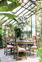 glass conservatory...great place to dine!