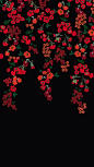 Red Flowers. Christmas wallpapers / fondos. Tap to see more beautiful HD iPhone wallpapers! Floral pattern, typography quotes. - @mobile9