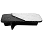 Cascade Large Coffee or Cocktail Table, Contemporary, Marble, Ebonized Limed Oak For Sale at 1stdibs