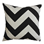 The Pillow Collection - Eir Zigzag Pillow, Black and White - The black and white zigzag pattern in this square pillow brings a modern look to your home. This chic decor pillow lends a playful element to your living room or bedroom. Toss this 18" pill