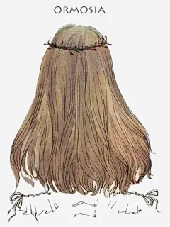 女孩背影高清素材 栗色 花环 长发 免抠png 设计图片 免费下载