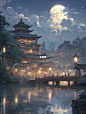 国风壁纸 I 画桥飞渡水 仙阁涌临虚
