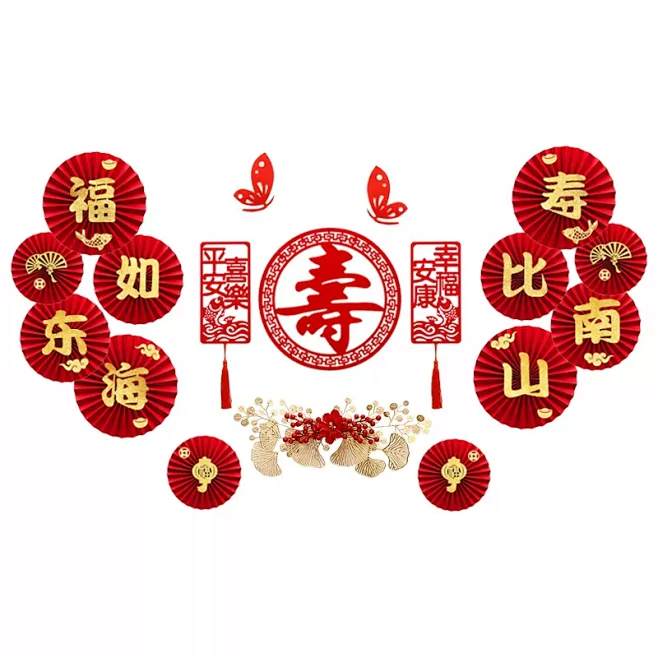 老人过寿布置客厅背景墙70岁生日寿宴场景装饰妈妈80爸爸六十大寿-淘宝网图片_寿宴生日图片素材-花瓣网