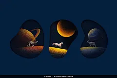 18款神秘复古颗粒噪点粗糙阴影手绘插画插图画笔绘画ps笔刷素材