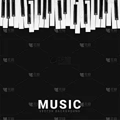 音乐背景与钢琴键