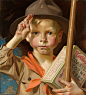 #图# J.C. Leyendecker, Kellogs kids, 1915-1917, Oil on canvas.O网页链接 ​​​​