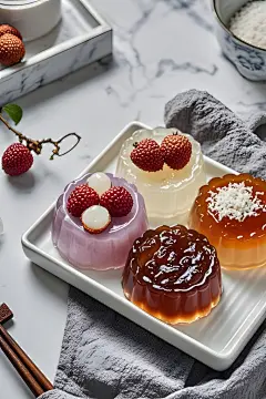 钵仔糕糕点美食摄影