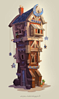 Charlène Le Scanff (AKA Catell-Ruz)  设计的小屋超可爱  —— 画师推荐7