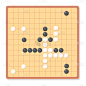 手绘-桌游元素贴纸套系-围棋