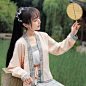 慕轻纱【美人兮】宋制汉服旋裙飞机袖日常女中国风三件套原创夏款-淘宝网