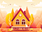 House illustrations by FantasyU for BestDream on Dribbble