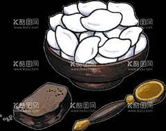 饺子图片  - 源文件下载【酷图网】饺子,图片,png,韭菜,美食,猪肉,香葱,蘑菇,饺子皮,矢量图,