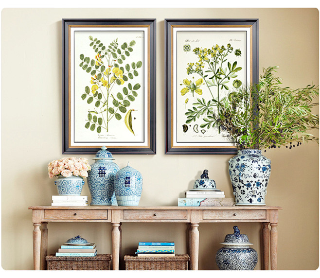 装饰画唯美植物客厅卧室现代简约美式乡村挂...