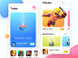 App Store game pink blue app store app ui. illustration design