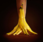 A Hand Banana Split by Ray Massey