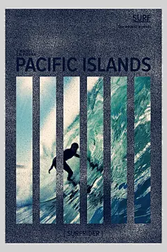 国外海滩冲浪海报
