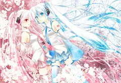 初音未来 miku 萌 萝莉 御姐 v家 二次元 萌系少女 手绘