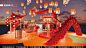 2024龙年美陈-神龙迎客-来自活动汪
