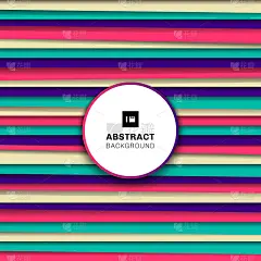 抽象彩色条纹横纹无缝带阴影图案。