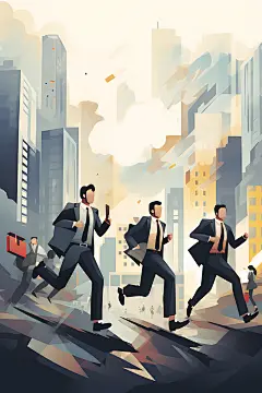 企业文化商务创意扁平风插画