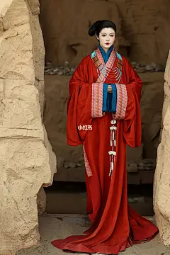 汉服租赁乔织战国直裾袍春秋交领复原款拖尾古典舞摄影汉服套装租-淘宝网-花瓣网