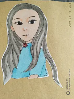 临摹，小女孩头像
