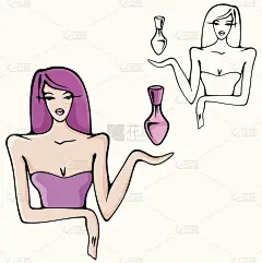 时尚女性矢量插画系列