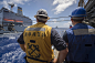 180614-N-ZL062-0065 : PHILIPPINE SEA (June 14, 2018) Sailors assigned to the Ticonderoga-class guided-missile cruiser USS Chancellorsville (CG 62) prepare to attach a fuel line from the fleet replenishment oiler USNS Rappahannock (T-AO 204) during a reple