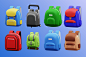 School Backpack - 3D Illustration