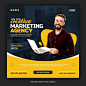 Free PSD digital marketing live webinar and corporate social media post template