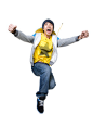Royalty-free Image: Excited man jumping up
