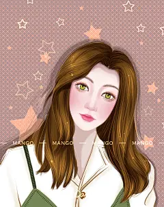 温柔女生头像#原创#Mango插画
