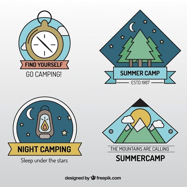 Badges De Camping Da...