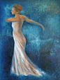 "The Blue Dancer" Artwork contemporary-paintings