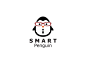Smart Penguin Logo smart glasses bird geek nerd hacker linux programmer coder it penguin logo