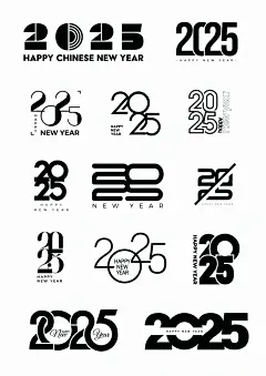 2025新年字体设计分享 - 小红书