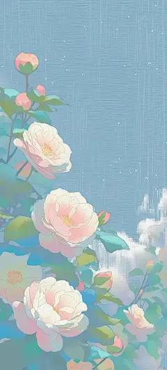 壁纸：绘花倩影，留住春的温柔