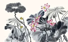 唯美清新高端创意古风植物花草背景