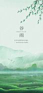 谷雨节气画报 - 源文件