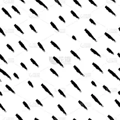 矢量手绘黑白无缝模式在垃圾摇滚风格。