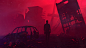 General 2000x1125 artwork digital art building dystopian red apocalyptic wreck dark ruin futuristic