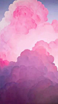  壁纸_粉色云朵背景图_