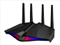 华硕发布两款游戏级Wi-Fi6路由：自带2.5G口、支持Mesh、1099元起 - ASUS 华硕 - cnBeta.COM : 华硕路由器在市场上颇有口碑，随着Wi-Fi6的普及，华硕也适时带来两款全新的游戏级新无线路由。先看RT-AX86U，是广受欢迎RT-AC86U的升级迭代型号，黑色主体加上红色装饰线，民间昵称巨齿鲨。这款路由搭载博通四核处理器，双频并发速度可大5700Mbps，并且获得了NVIDIAGeForceNow云游戏服务推荐。