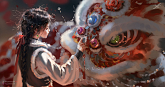~堂堂啊~采集到画师WLOP