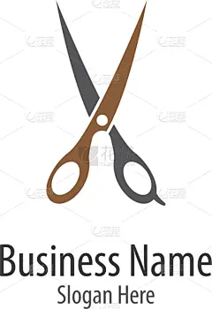 品牌名称,剪刀,模板,图标,头发,裁缝,理发师,形状,轮廓,白色